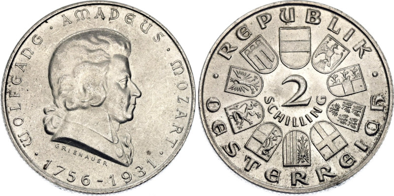 KM# 2847, N# 12318; Silver; 175th Anniversary of birth of Wolfgang Amadeus Mozar...