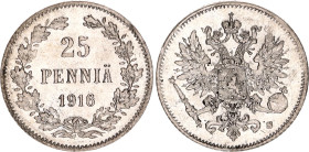 Russia - Finland 25 Pennia 1916