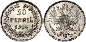 Russia - Finland 50 Pennia 1914 S