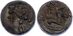Ancient Greece Bosporan Kingdom Pantikapaion Tetrahalk 310 - 304 BC (ND) Pan/Lion