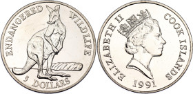 Cook Islands 5 Dollar 1991