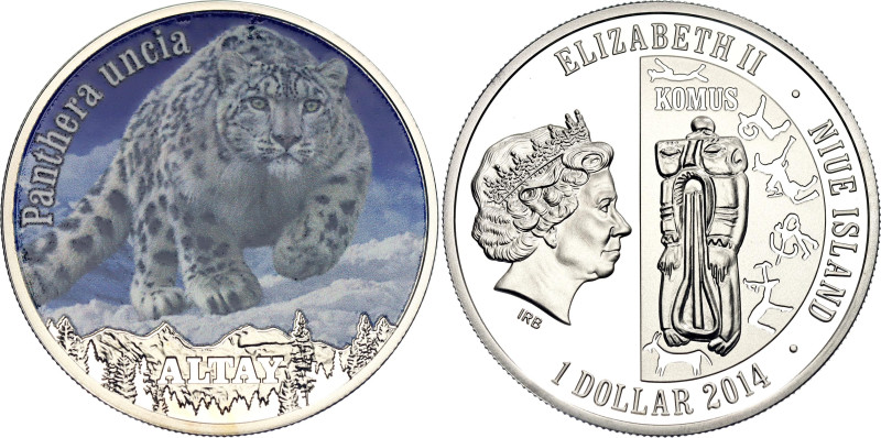 N# 68843; Copper-nickel., Proof; Irbis-Snow leopard; Mintage 1000 pcs.