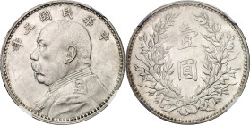 China Republic 1 Dollar 1914 (3) NGC MS62