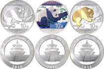 China Republic  3 x 10 Yuan 2016