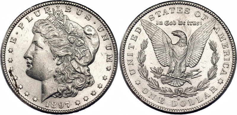 KM# 110, N# 1492; Silver; Morgan Dollar; UNC- with mint luster