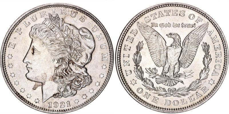 KM# 110, N# 1492; Silver; "Morgan Dollar"; UNC with full mint luster & beautiful...