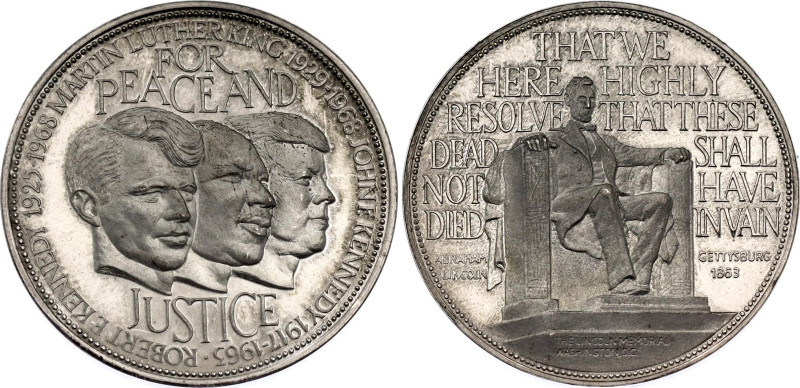 Silver 6.20 g., 22.4 mm., Proof; Abraham Lincoln; "That we here highly resolve t...