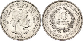 Uruguay 10 Pesos 1961