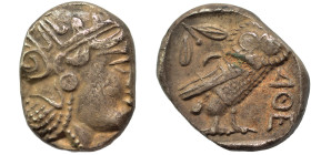 ATTICA. Athens. Circa 353-294 BC. Tetradrachm (silver, 13.76 g, 23 mm). Helmeted head of Athena right. Rev. AΘE Owl standing right, head facing; olive...