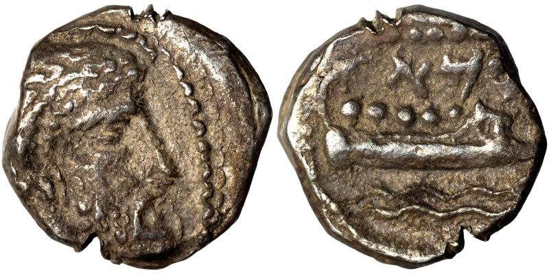 PHOENICIA, Arados. Uncertain king. Circa 400-384 BC. 1/16 Shekel (silver, 0.63 g...