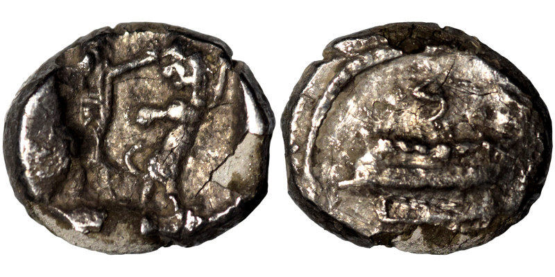 PHOENICIA. Sidon. Ba'alšillem II, circa 401-366 BC. 1/16 Shekel (silver, 0.66 g,...