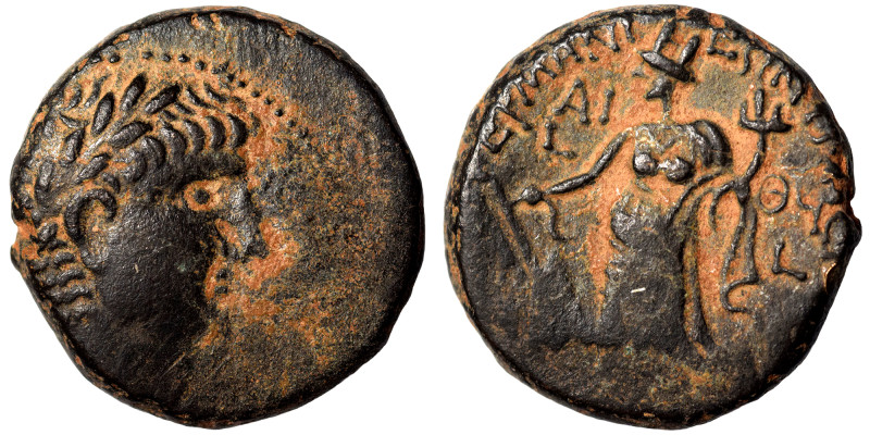 PHOENICIA. Ace-Ptolemais. Claudius, 41-54. Ae (bronze, 9.39 g, 21 mm). Laureate ...