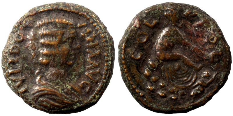 PHOENICIA. Ace-Ptolemais. Julia Domna, Augusta, 193-217. Ae (bronze, 9.62 g, 21 ...