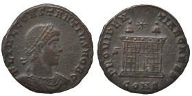 Constantius II, as Caesar, 324-337. Follis (bronze, 2.60 g, 18 mm), Constantinople. FL IVL CONSTANTIVS NOB C Laureate, draped and cuirassed bust of Co...