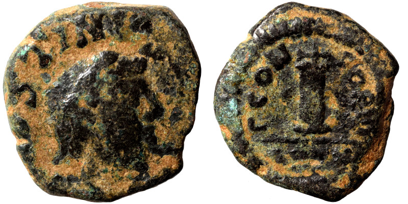 Justinian I, 527-565. Decanummium (bronze, 6.28 g, 22 mm), Theoupolis (Antioch)....