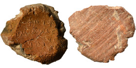 Greek-Roman. Circa 1st-3rd centuries AD. Terracotta token. 0.84 g, 13 mm.