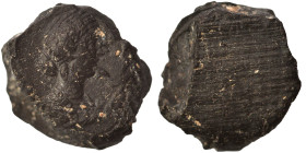 Greek-Roman. Circa 1st-3rd centuries AD. Terracotta token. 0.64 g, 11 mm.