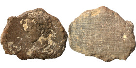 Greek-Roman. Circa 1st-3rd centuries AD. Terracotta token. 0.68 g, 17 mm.
