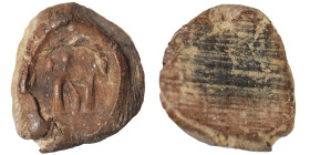 Greek-Roman. Circa 1st-3rd centuries AD. Terracotta token. 0.88 g, 14 mm.