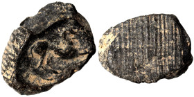 Greek-Roman. Circa 1st-3rd centuries AD. Terracotta token. 0.39 g, 11 mm.