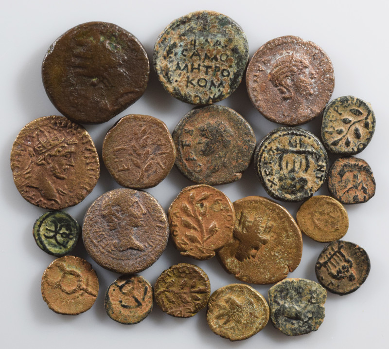 20 Ancient coins, mostly Roman Provincial. F-VF. As seen, no return.