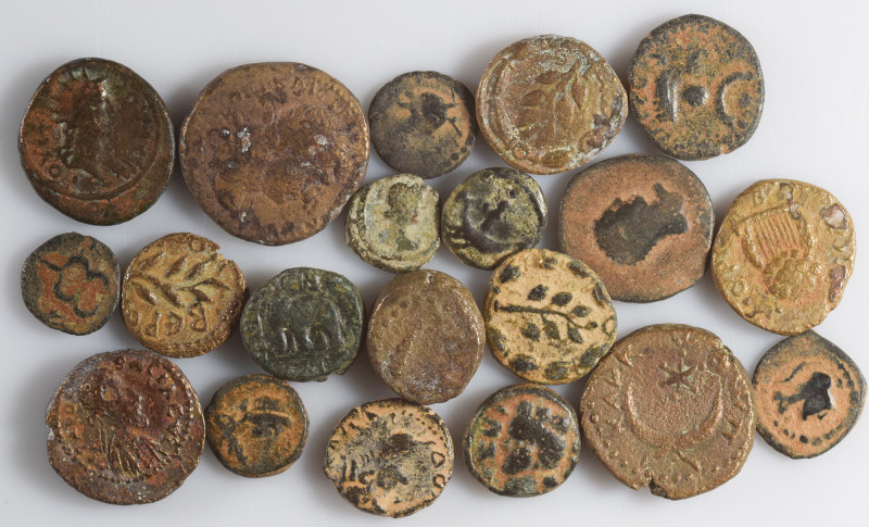 20 Ancient coins, mostly Roman Provincial. F-VF. As seen, no return.