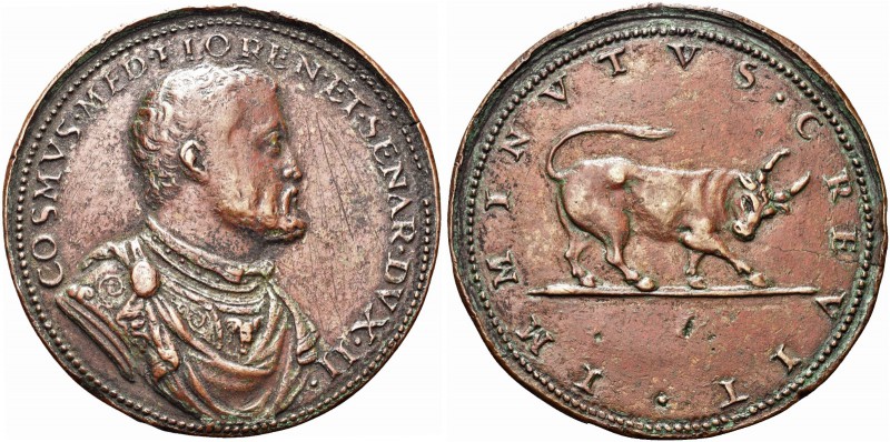 FIRENZE. Cosimo I de’ Medici, 1519-1574. Medaglia 1567-1569 opus Pier P. Galeott...