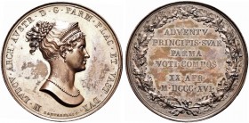 PARMA. Maria Luigia d'Austria, 1814-1847. Medaglia 1818 opus G. A. Santarelli. Æ gr. 36 mm 41,0 Dr. M LVDOV ARCH AVSTR D G PARM PLAC ET VAST DVX. Bust...