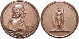 RAVENNA. Ulisse Gozzadini (cardinale), 1650-1728. Medaglia opus F. de Saint Urbain. Æ gr. 73,0 mm 57 Dr. VLYSSES I S R E PRESB CARD GAZZADINVS PRAEF R...