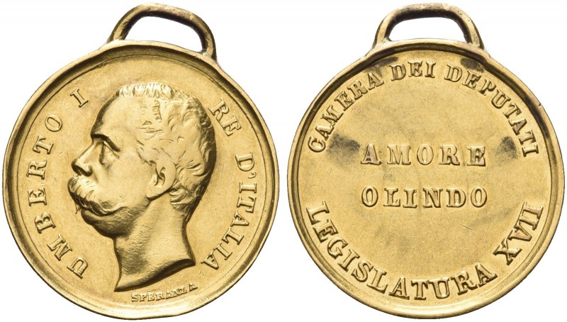 ROMA. Durante Umberto I, 1878-1900. Medaglia per i Deputati Legislatura XVII opu...