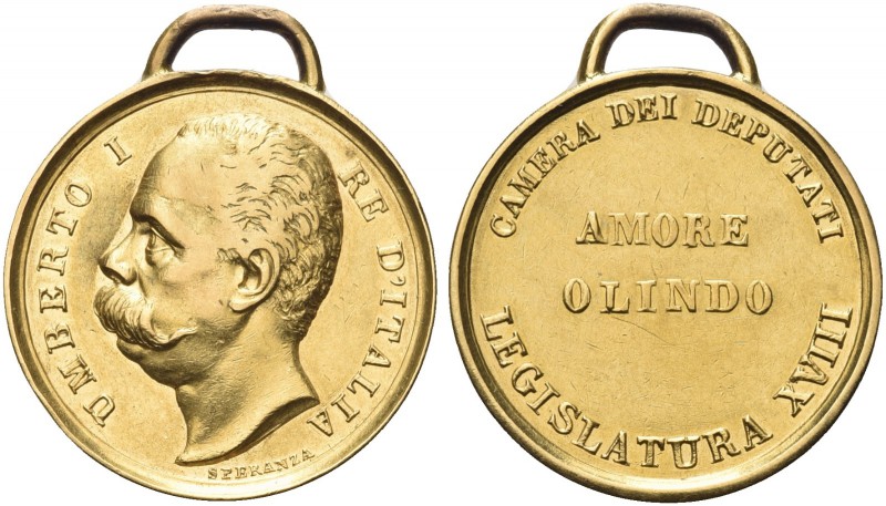 ROMA. Durante Umberto I, 1878-1900. Medaglia per i Deputati Legislatura XVIII op...