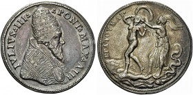 ROMA. Giulio III (Giovanni Maria Ciocchi), 1550-1555. Medaglia a. III opus Alessandro Cesati, Il Grechetto. Ag gr. 21,28 mm 34,9 Dr. IVLIVS III - PONT...