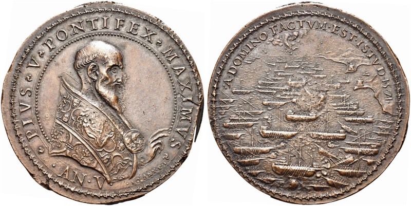 ROMA. Pio V (Antonio Michele Ghislieri), 1566-1572. Medaglia 1571 a. V opus G. A...