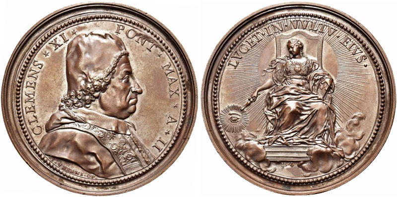 ROMA. Clemente XI (Gian Francesco Albani), 1700-1721. Medaglia 1702 a. II opus F...