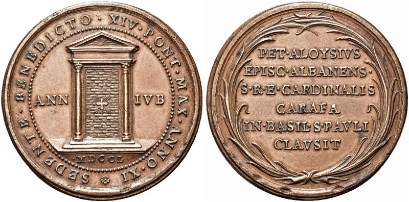 ROMA. Benedetto XIV (Prospero Lorenzo Lambertini), 1740-1758. Medaglia 1750 opus...