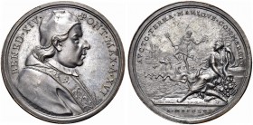 ROMA. Benedetto XIV (Prospero Lorenzo Lambertini), 1740-1758. Medaglia 1756 a. XVI opus Hamerani. Æ gr. 26,02 mm 39,1 Dr. BENED XIV - PONT M A XVI. Bu...