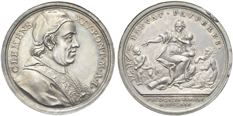 ROMA. Clemente XIV (Gian Vincenzo Antonio Ganganelli), 1769-1774. Medaglia 1769 ...