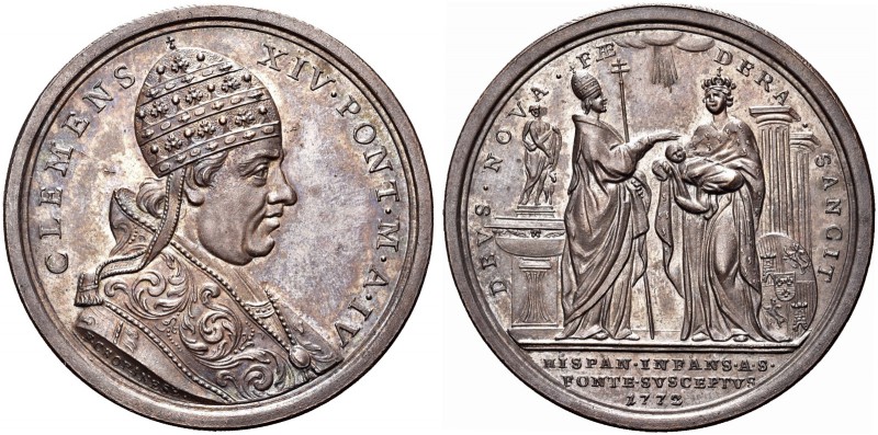 ROMA. Clemente XIV (Gian Vincenzo Antonio Ganganelli), 1769-1774. Medaglia 1772 ...