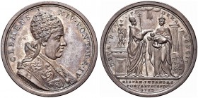 ROMA. Clemente XIV (Gian Vincenzo Antonio Ganganelli), 1769-1774. Medaglia 1772 a. IV opus F. Cropanese. Æ gr. 21,32 mm 36,8 Dr. CLEMENS - XIV PONT M ...