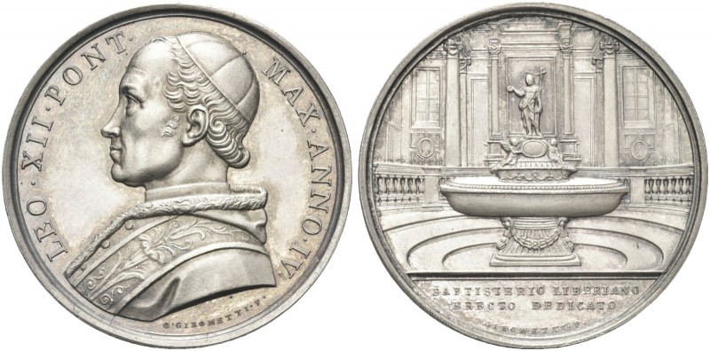 ROMA. Leone XII (Annibale Sermattei della Genga), 1823-1829. Medaglia 1827 a. IV...