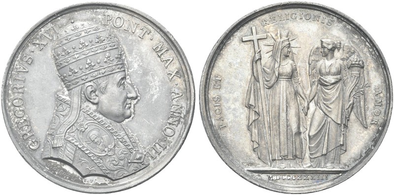 ROMA. Gregorio XVI (Bartolomeo Alberto Cappellari), 1831-1846. Medaglia 1833 a. ...