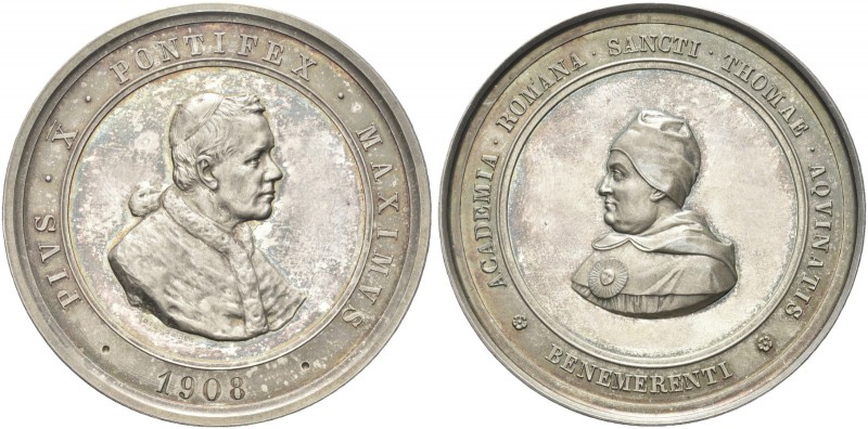 ROMA. Pio X (Giuseppe Melchiorre Sarto), 1903-1914. Medaglia 1908 opus A. Giacom...