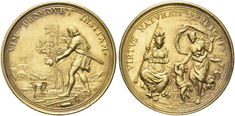 GERMANIA. Sec. XVIII. Medaglia opus sconosciuto. Æ dorato gr. 36,17 mm 45 Dr. VI...