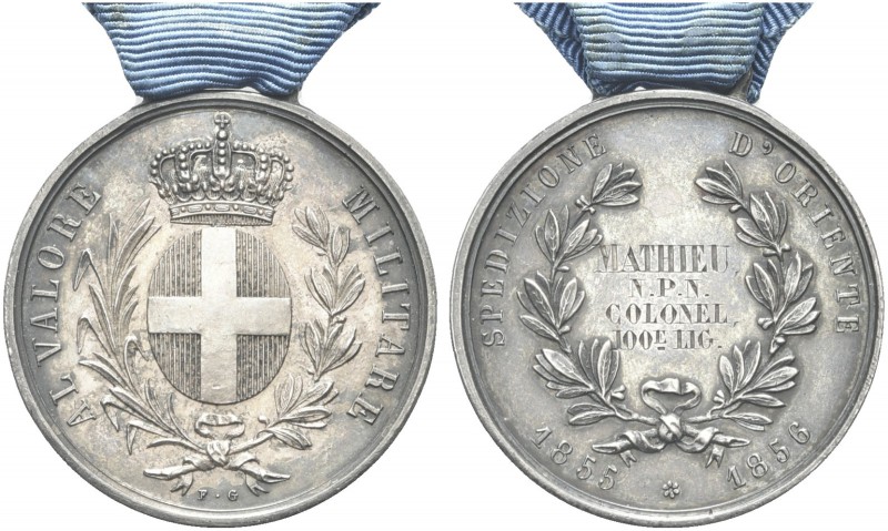 ITALIA. Durante Vittorio Emanuele II, 1849-1861. Medaglia d’Argento al Valor Mil...
