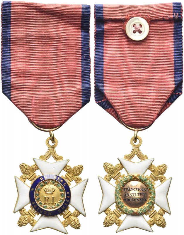 NAPOLI. Ordine di Francesco I di Borbone, 1825-1830. Croce di cavaliere di II cl...