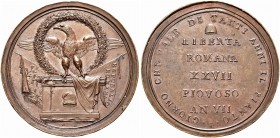 ROMA. Prima Repubblica Romana, 1798-1799. Prova in rame dello scudo d'argento Anno VII (1799) opus Tommaso Mercandetti. Æ gr. 26,08 mm 43,2 Dr. Ara re...