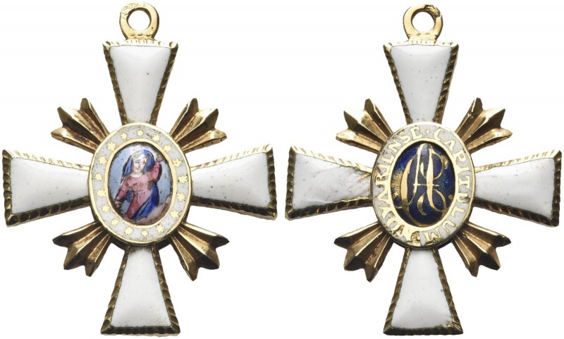 STATO PONTIFICIO. Sec. XIX. Croce capitolare di formato ridotto dell’Ordine di o...