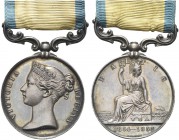 GUERRA DI CRIMEA. Regno d’Inghilterra. Regina Vittoria. Medaglia commemorativa della campagna del Mar Baltico opus William Wyon Royal Accademy per il ...