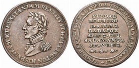 SPAGNA. Periodo Napoleonico, dal 1795 al 1815. Medaglia 1812 commemorativa delle battaglie contro le truppe francesi in territorio spagnuolo camandate...