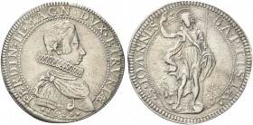 FIRENZE. Ferdinando II de’ Medici, 1621-1670. Piastra 1628. Ag gr. 32,30 Dr. FERDIN II MAGN DVX ETRVRIAE. Busto corazzato e paludato a d. con vistoso ...
